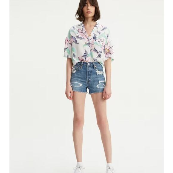 Levi's 501 High Rise Jean Shorts - Picture 1 of 6